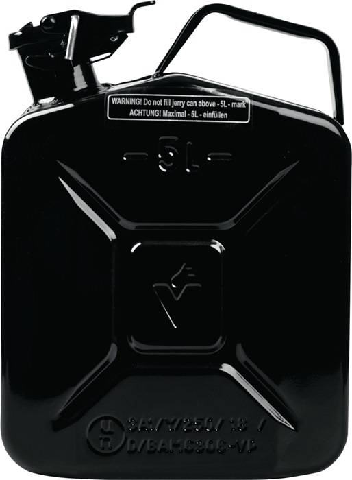 Kraftstoffkanister 5l Schwarz RAL 9005 Stahlbl.0,9mm L230xB120xH310mm VALPRO-1