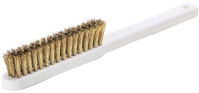 Feinbürste L.225mm 0,15mm Messingdraht gewellt 4-reihig LESSMANN-0