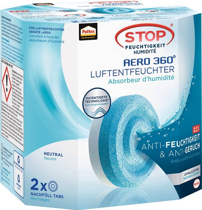 Luftentfeuchter Aero 360 2 Tabs à 450g PLAN2 Neutral Pk.PATTEX-0