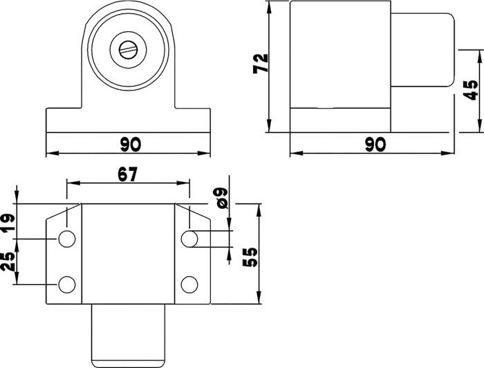 Anschlagpuffer DENI ROBUSTO VA ma L.90mm DENI-1