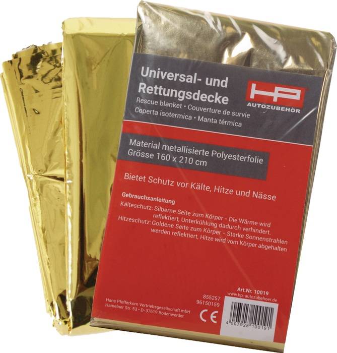 Rettungsdecke DIN 13164 L2100xB1600xH0,2ca.mm Faltmaß ca.144x80x20mm-0