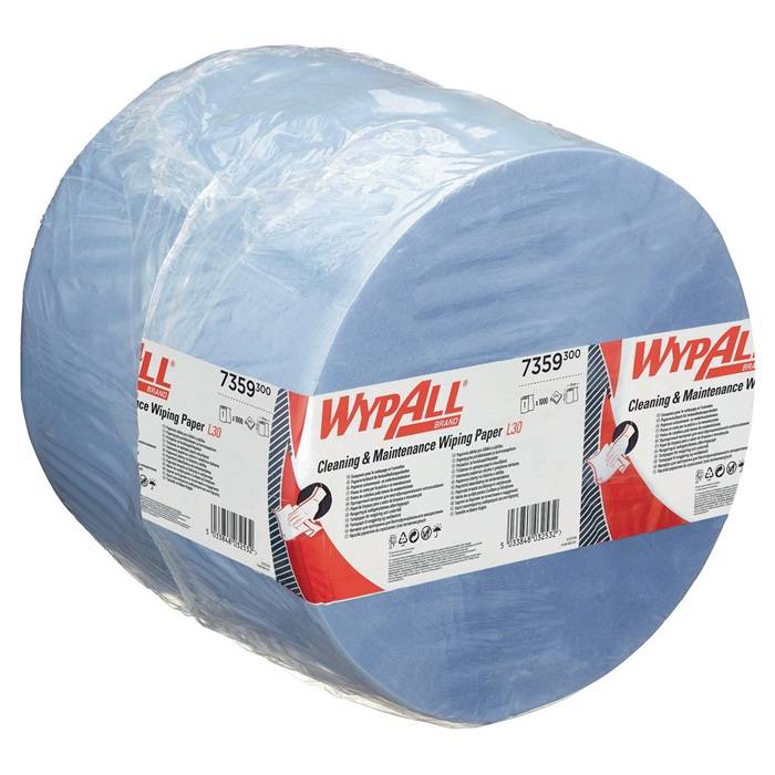 Wischtuch WYPALL L30 7359 L.ca.380 mmxB.ca.350mm blau 1000 Tü./Rl.