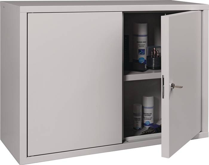 Hängeschrank H600xB800xT300mm Vollblech,1 BD lichtgrau/lichtgrau-1