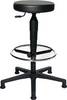 Drehhocker m.Gleiter Kunstlederpolster schwarz Sitz-H.580-840mm TOPSTAR
