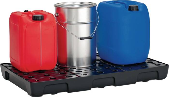 CEMO 11734 Regalwanne 33 l L976xB595xH95mm Polyethylen mit PE-Rost und Leckanze-1