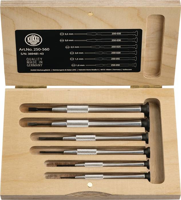 Feinmechanikerschraubendrehersatz 250 6tlg.Schlitz TURNUS-0