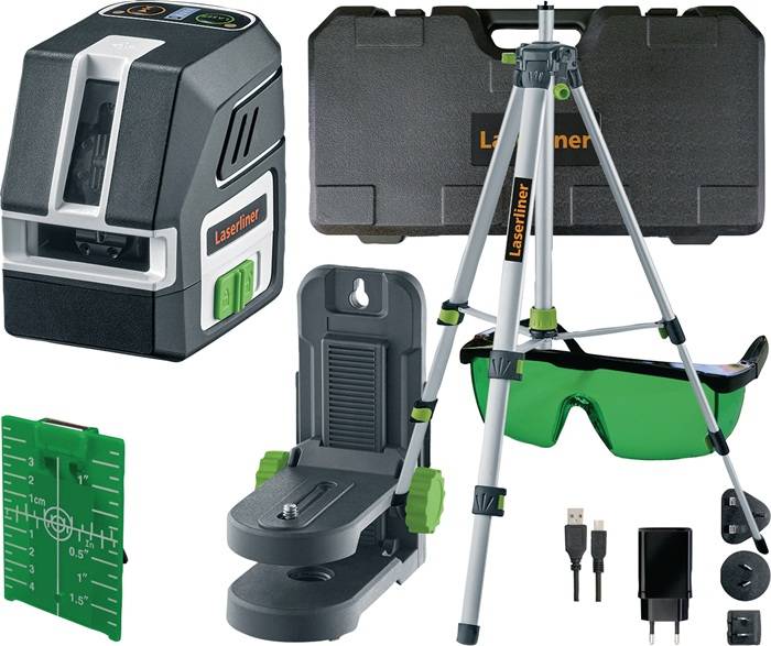 Kreuzlinienlaser PocketCross-Laser 2G ± 3,5Grad ± 0,3 mm/m 55m Kompaktstativ-0
