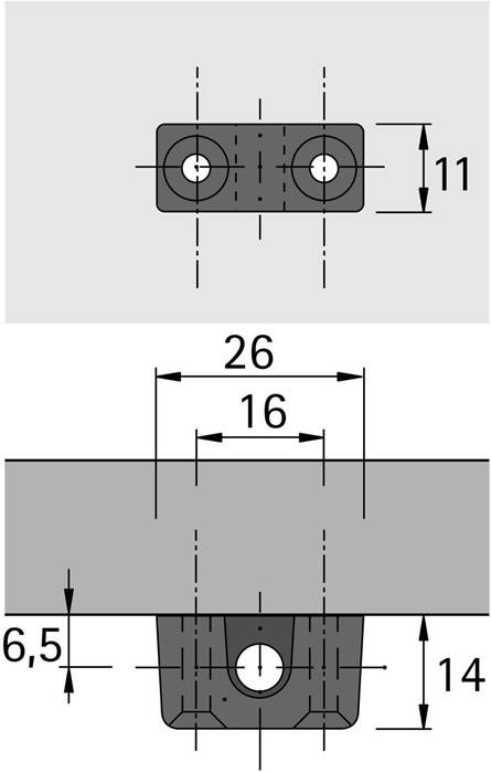 Zylinderdrehstangenschloss re./li.25mm HETTICH-1