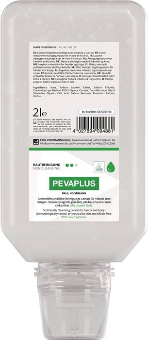 Handreinigung PEVAPLUS 2l silikonfrei,pH-neutral Softflasche PAUL VOORMANN