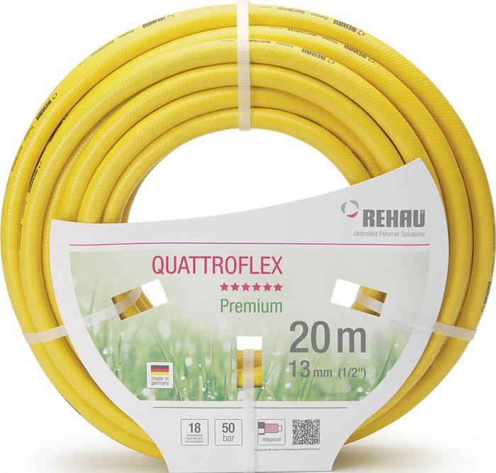 REHAU 10092411025 Wasserschlauch Quattroflex Länge 25 m Innen-Ø 13 mm Außen-Ø 18-0