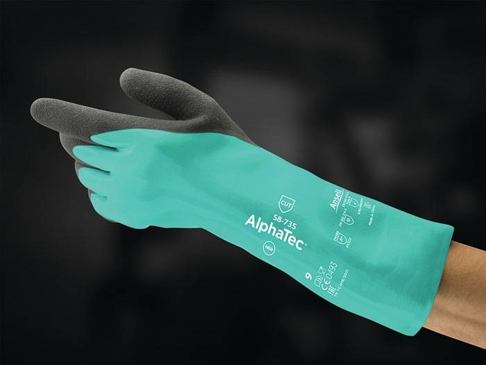 Chemiehandschuh AlphaTec 58-735 Gr.9 grün EN 388,EN 374 PSA III ANSELL-1