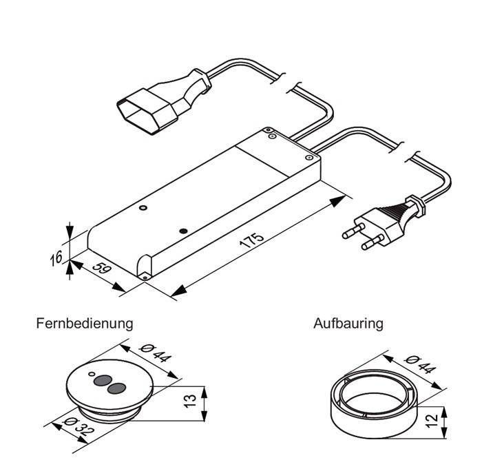 L & S DEUTSCHLAND GmbH HV-Funkschalterset 230 V 575 W weiß L&S 2000459-0