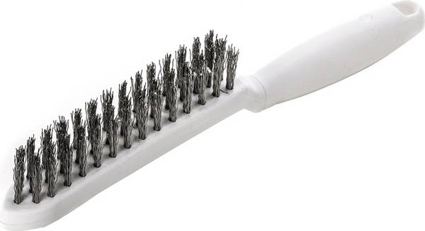 Drahtbürste L.285mm 0,35mm VA-Stahldraht gewellt 3-reihig LESSMANN