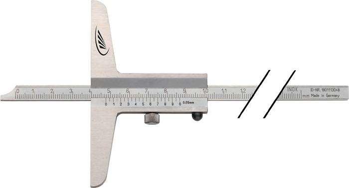 Tiefenmessschieber DIN 862 500mm ger.Schiene 12x4mm H.PREISSER-0
