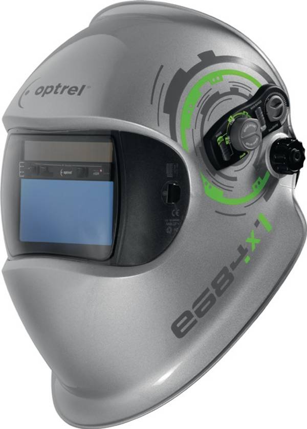 Schweißerschutzhelm Optrel e684 silber 90x110mm DIN 5-13 Krt.OPTREL
