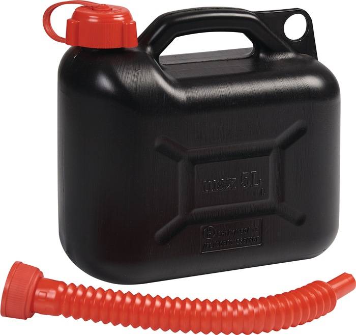 Transportkraftstoffkanister Inh.5l schwarz HD-PE L265xB135xH270mm NOW-0