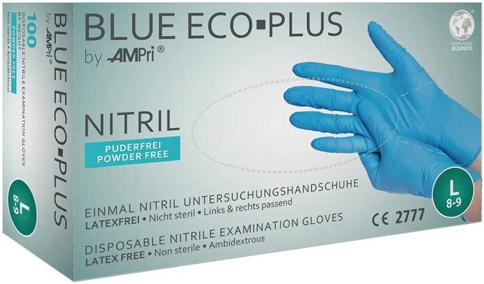 Einw.-Handsch.Blue Eco Plus Gr.L blau Nitril 100 St./Box-0