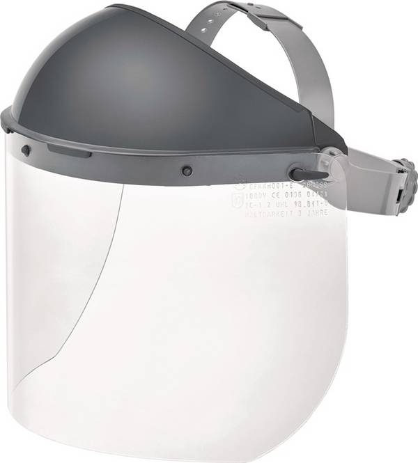Elektriker Gesichtsschutz GFKKH001-E PC,klar 460x200x1,5mm EN 166,EN 170,GS-ET29
