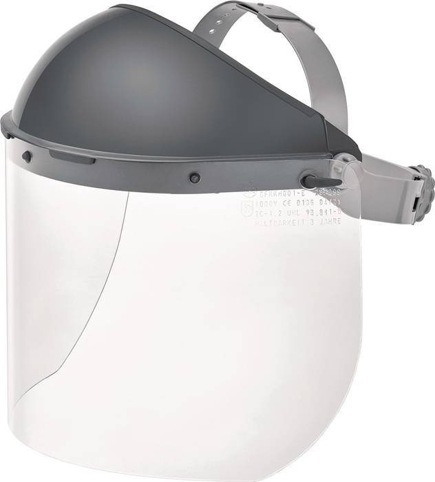 Elektriker Gesichtsschutz GFKKH001-E PC,klar 460x200x1,5mm EN 166,EN 170,GS-ET29-0