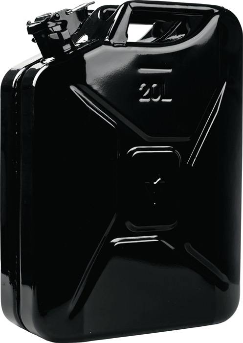 Kraftstoffkanister 20l Schwarz RAL 9005 Stahlbl.0,9mm L345xB165xH470mm VALPRO-0
