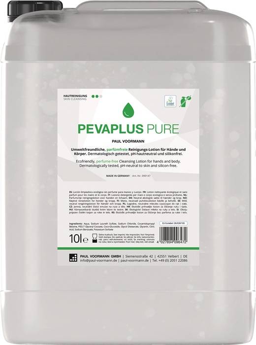 Handreinigung PEVAPLUS PURE 10l unparfümiert Kanister PAUL VOORMANN-0