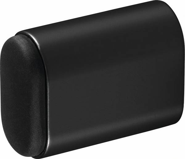 Wandtürpuffer 4700/4702/4704 Alu.schwarz ku.-besch.L.50mm HERMETA