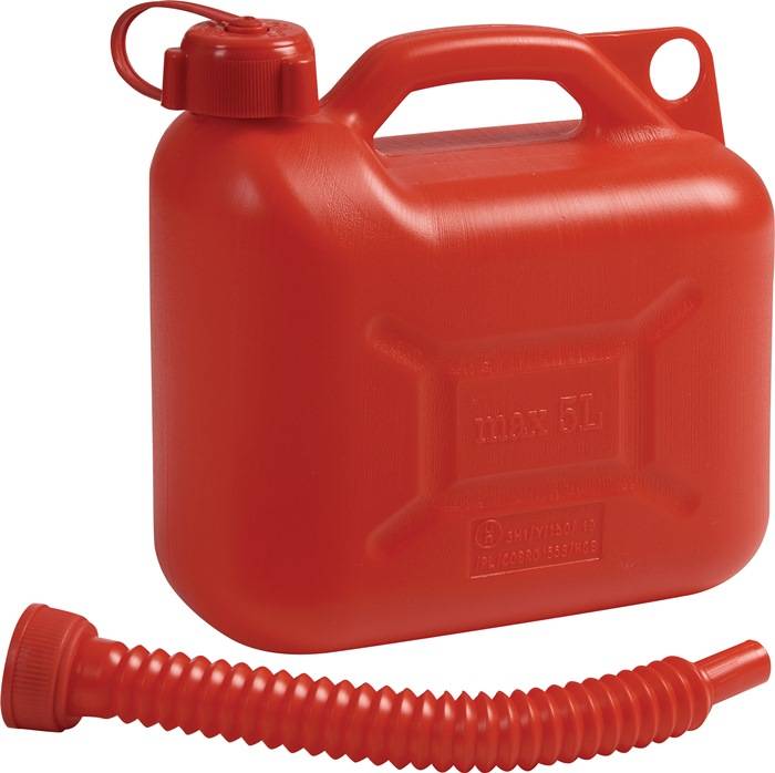 Transportkraftstoffkanister Inh.5l rot HD-PE L265xB135xH270mm NOW-0