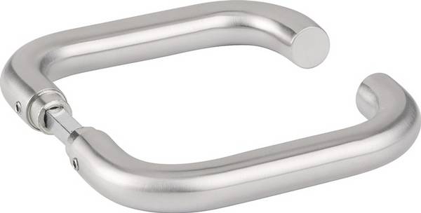 Glastürdrückerpaar 1801 BASIC 01 VA U-Form 4-KT.8mm HERMAT