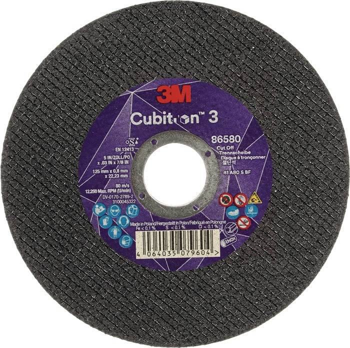 Trennscheibe Cubitron™ 3 D125x0,8mm ger.3M™ Cubitron™ 3 Bohr.22,23mm 3M-0