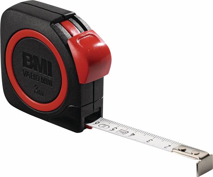 Taschenrollbandmaß VARIO Mini L.3m B.10mm mm/mm EG II ABS Automatic BMI-0