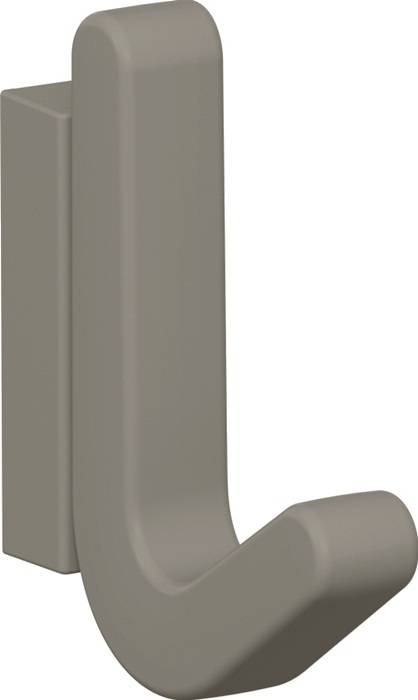 Einzelhaken Ser.477 matt,elastisch Ku.(TPU) 95 felsgrau H.68mm HEWI-0