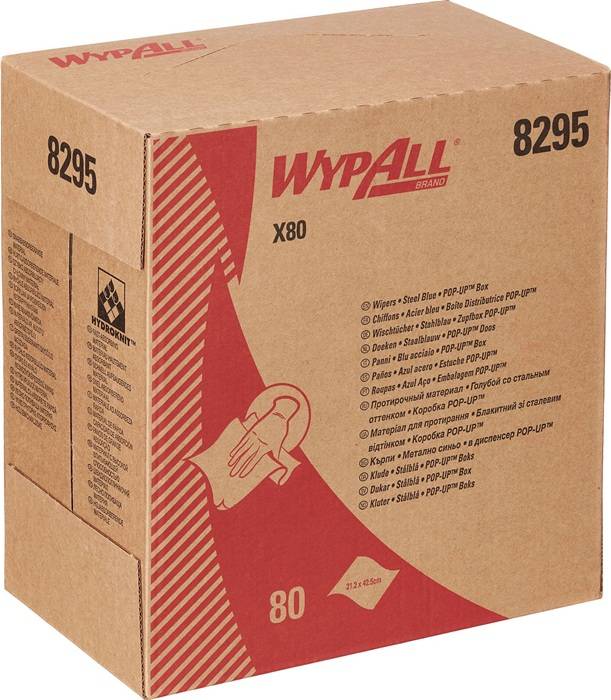 WYPALL 8295 Wischtuch WypAll® X80 8295 L.ca.427 mmxB.ca.212mm blau 1-lagig 5 Box-0