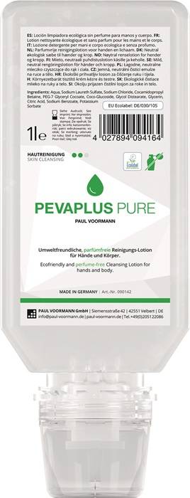 Handreinigung PEVAPLUS PURE 1l unparfümiert Softflasche PAUL VOORMANN-0