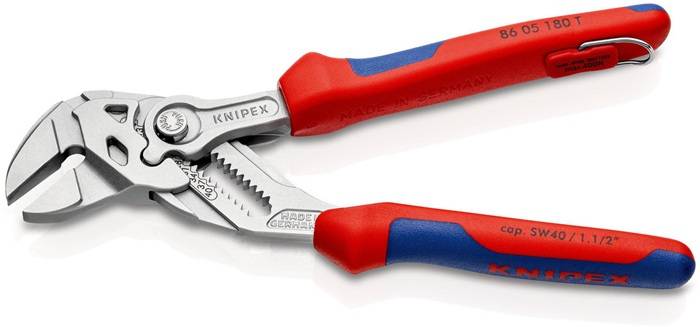 Zangenschlüssel L.180mm Spann-W.40mm verchr.Mehrkomp.-Hülle m.Öse KNIPEX-4