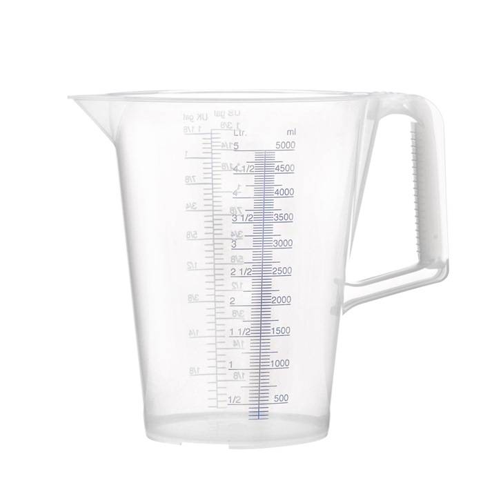 Messbecher 5l blau bedruckte Skala PP PRESSOL-0