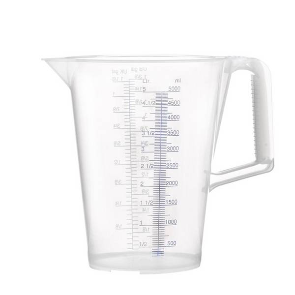 Messbecher 5l blau bedruckte Skala PP PRESSOL