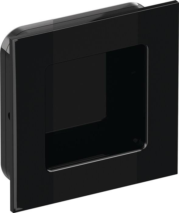 Schiebetürmuschel 544.60 PA90 tiefschwarz glänzend quad.f.HLT L.60mm B.60mm HEWI-1