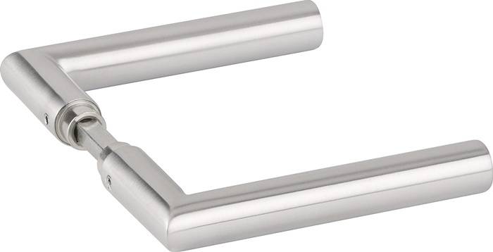 Glastürdrückerpaar 1802 BASIC 02 VA Gehrungsform 4-KT.8mm HERMAT-0