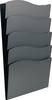 Prospekthalter H430xB240xTmm Anz.Fächer 5 DIN A4 Metall schwarz