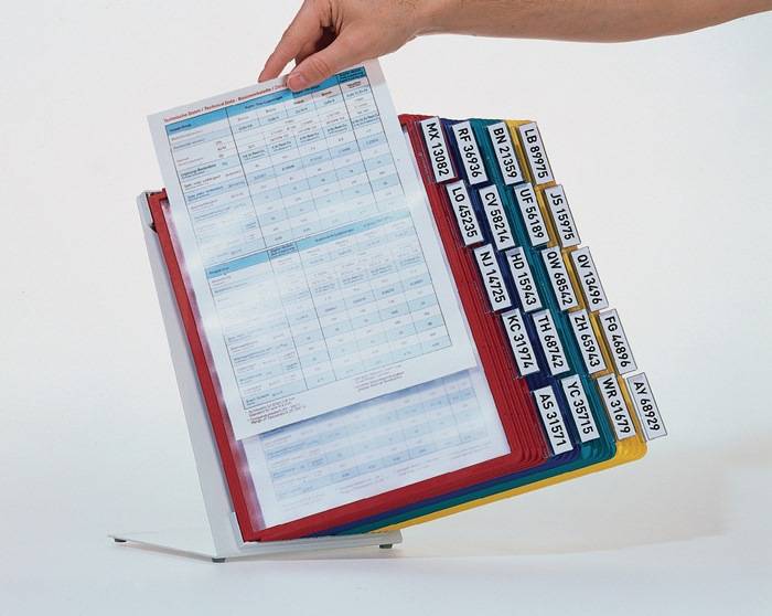 Tischständer Stahlbl.lichtgrau 20 Sichttafeln DIN A4 m.Profilrahmen DURABLE-2