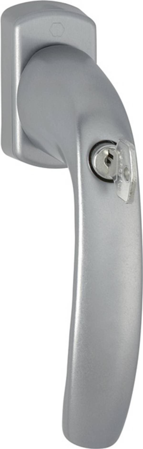 Fenstergriff NY 0810SVS/U10 Alu.F9/stahlfarbig 32mm abschl.HOPPE
