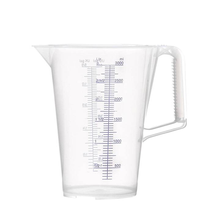 Messbecher 3l blau bedruckte Skala PP PRESSOL-0
