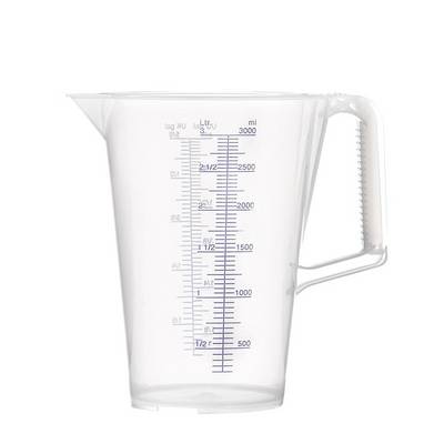 Messbecher 3l blau bedruckte Skala PP PRESSOL-0