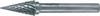 Frässtift SKM D.8mm Kopf-L.20mm Schaft-D.6mm HM Blank Verz.KVZ 4 RUKO