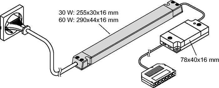L & S DEUTSCHLAND GmbH Emotion 1-Kanal Funksteuerung Ser.Frankfurt 230 V 12 V 60 W 6-fach Verteiler L&S 2000371-2