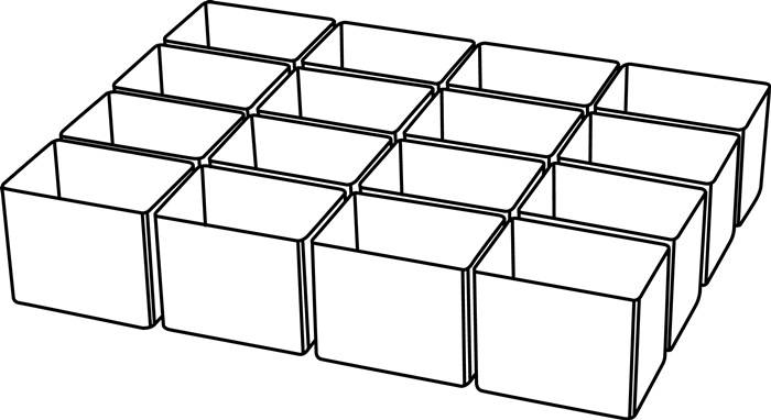 Einteilungset A 9-1 B39xT55xH47mm 16-tlg.-1