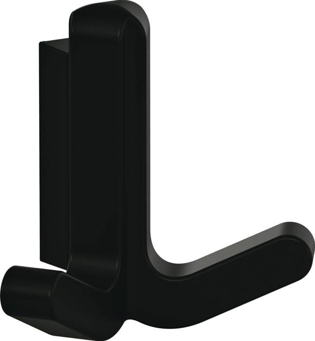 Doppelhaken Ser.477 matt,elastisch Ku.(TPU) 90 tiefschwarz H.69mm HEWI-0