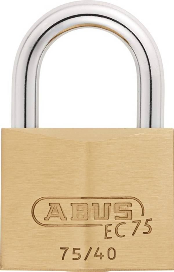 Zylindervorhangschloss 75/40 gl.-7341 Schlosskörper-B.39,5mm MS gl.ABUS