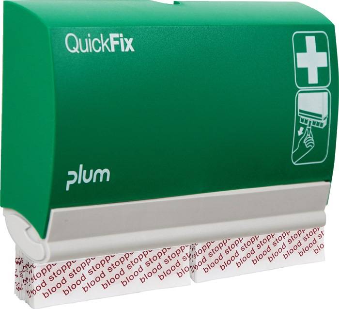 Pflasterspender QuickFix Blood stopper B230xH135xT32ca.mm grün PLUM-0
