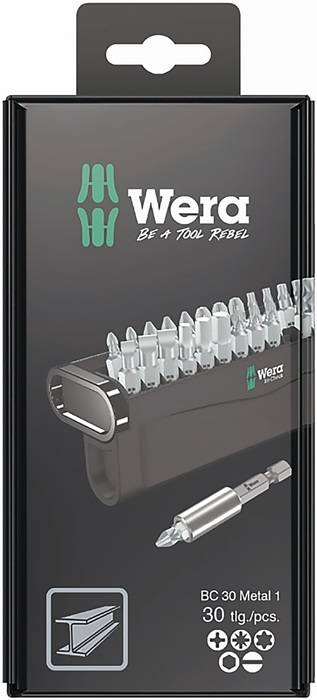 Bitsortiment Bit-Check 30 Metal 1 SB 30-tlg.Schlitz/PH/PZD/TX/6Kt.WERA
